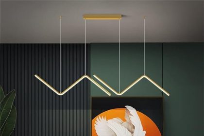 LightInTheBox Gold Linear Wave Chandelier Design tips